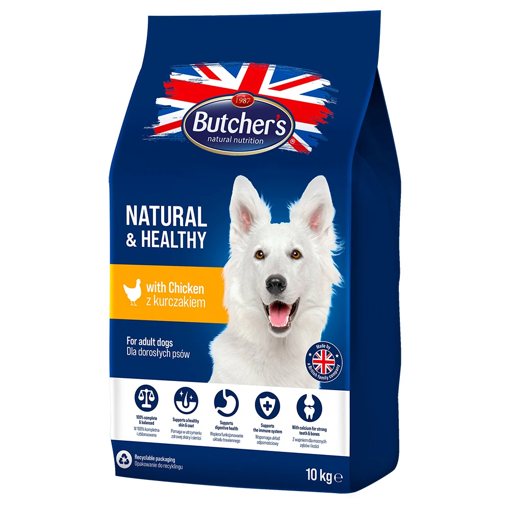 Butcher's Natural & Healthy s kuracím - 10 kg