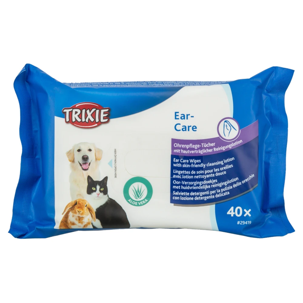 Trixie ošetrujúce obrúsky na uši - 40 kusov