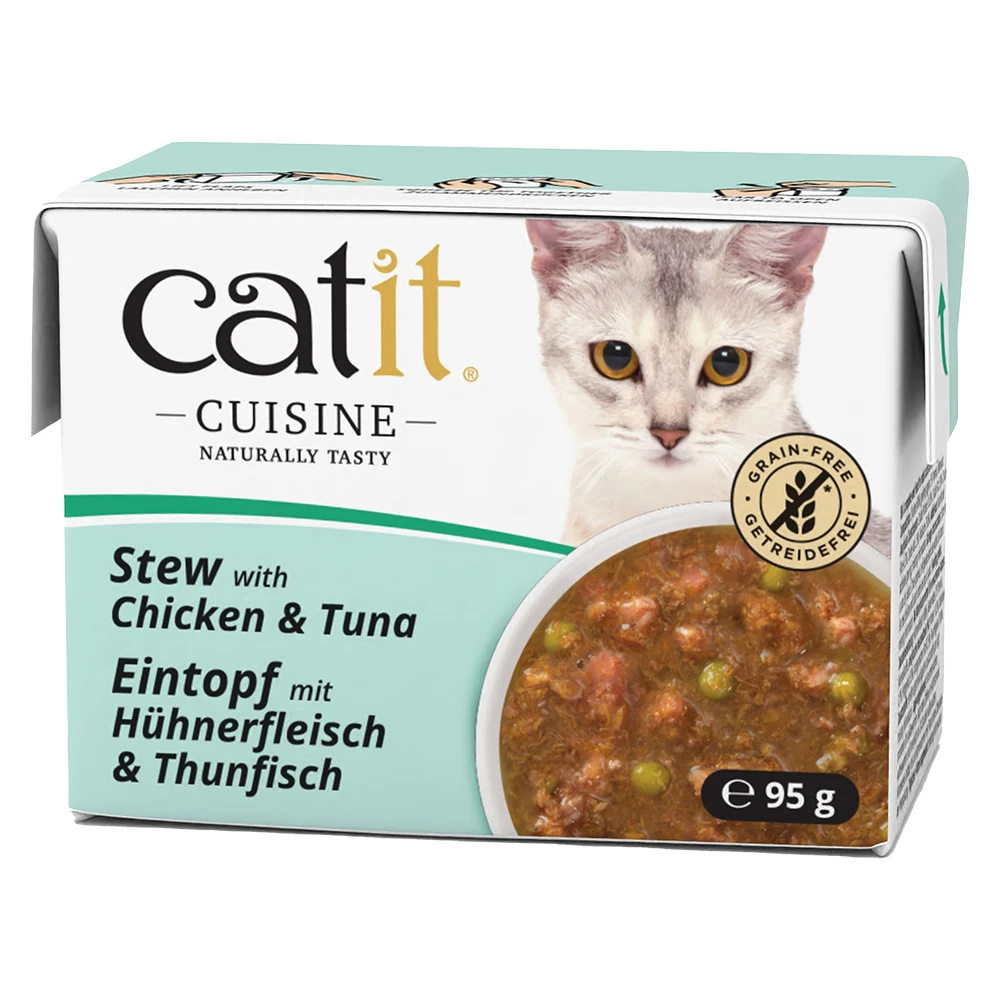 Výhodné balenie Catit Cuisine Stew 24 x 95 g - kuracie s tuniakom