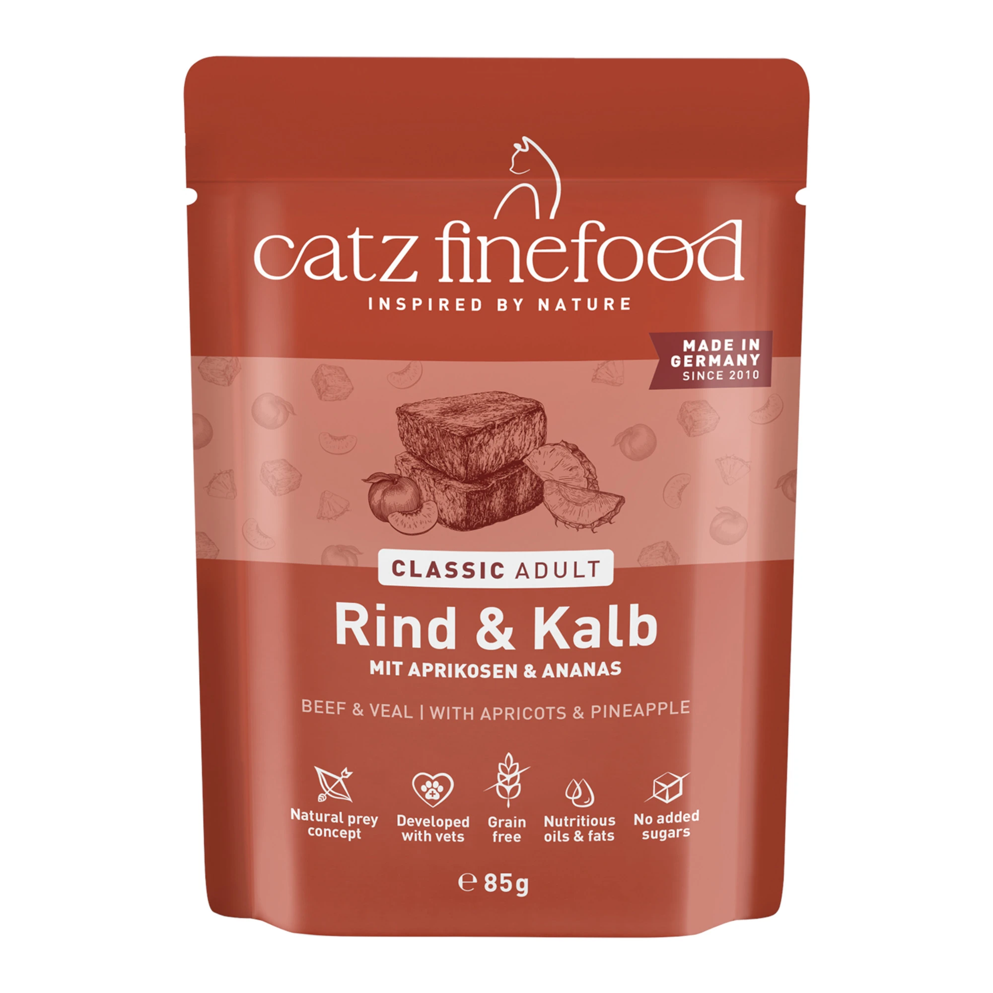 catz finefood 8 x 85 g - hovädzie a teľacie
