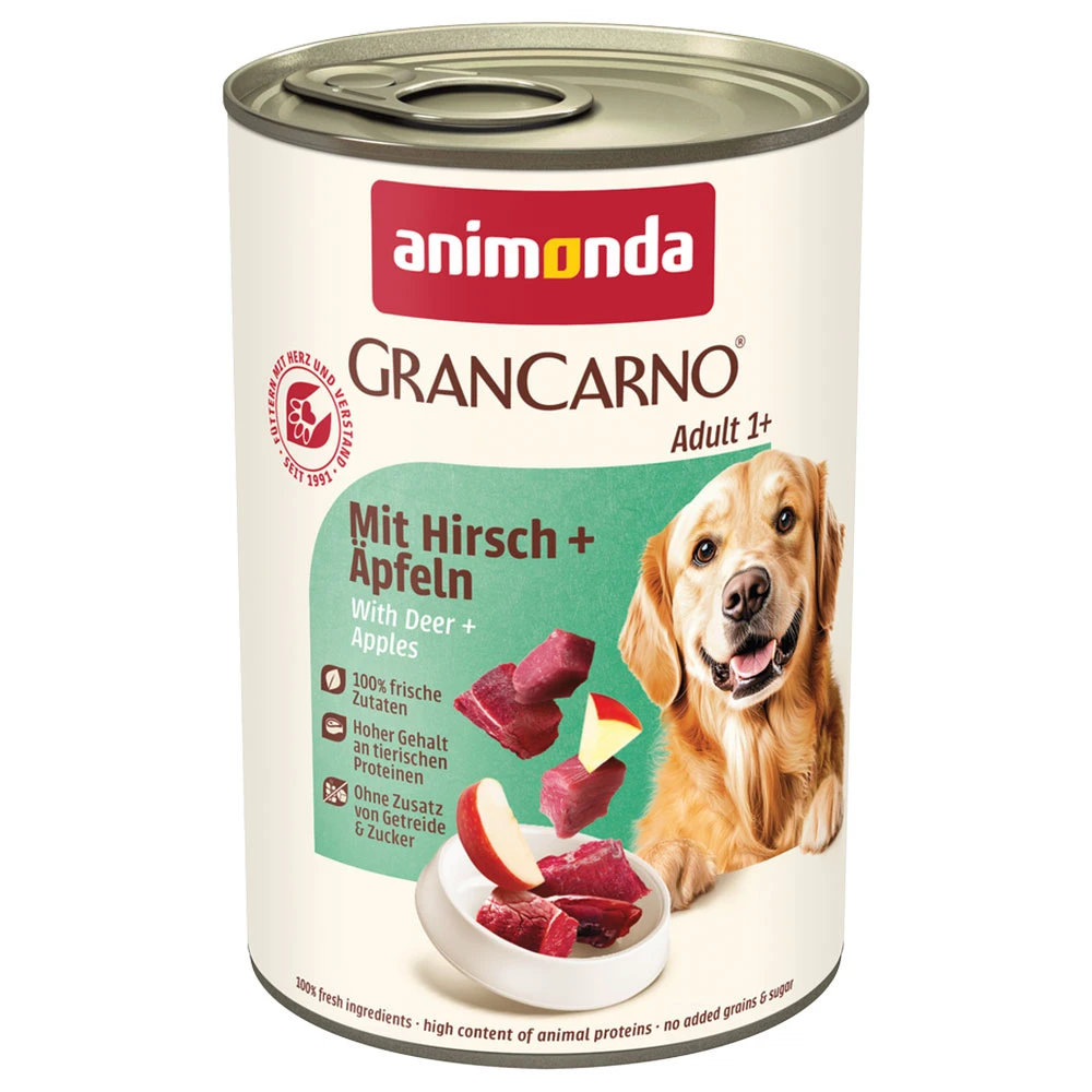 animonda GranCarno Original Adult 6 x 400 g - jelenie s jablkami
