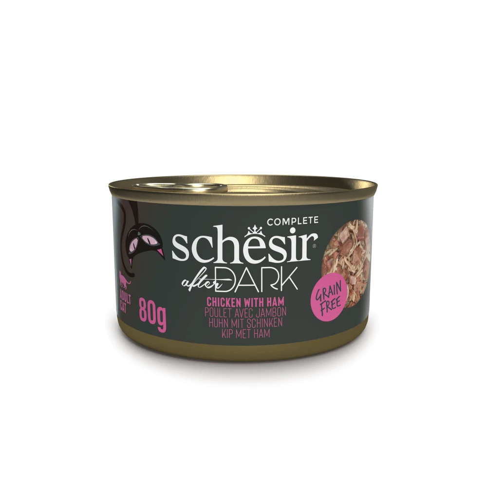 Schesir After Dark 12 x 80 g - kuracie mäso a šunka