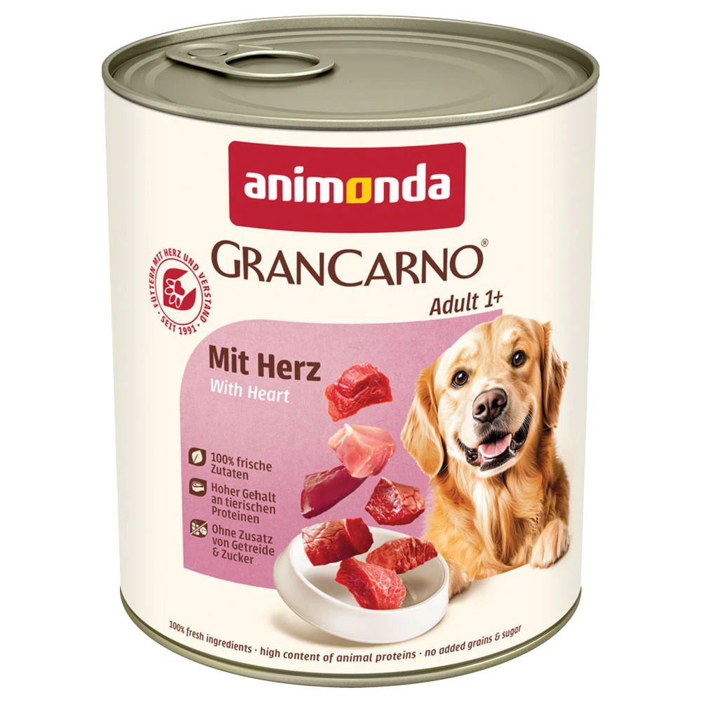 Výhodné balenie animonda GranCarno Original 12 x 800 g - srdce