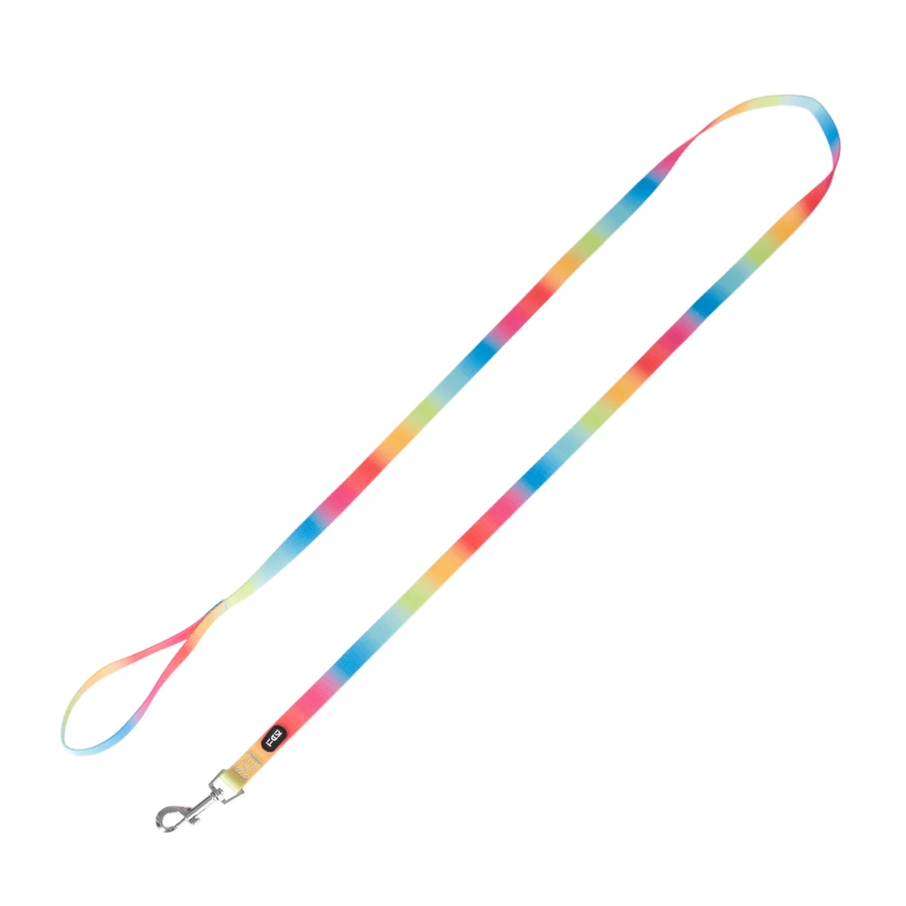 TIAKI vôdzka pre psa Rainbow - veľkosť L: dĺžka 200 cm, šírka 25 mm