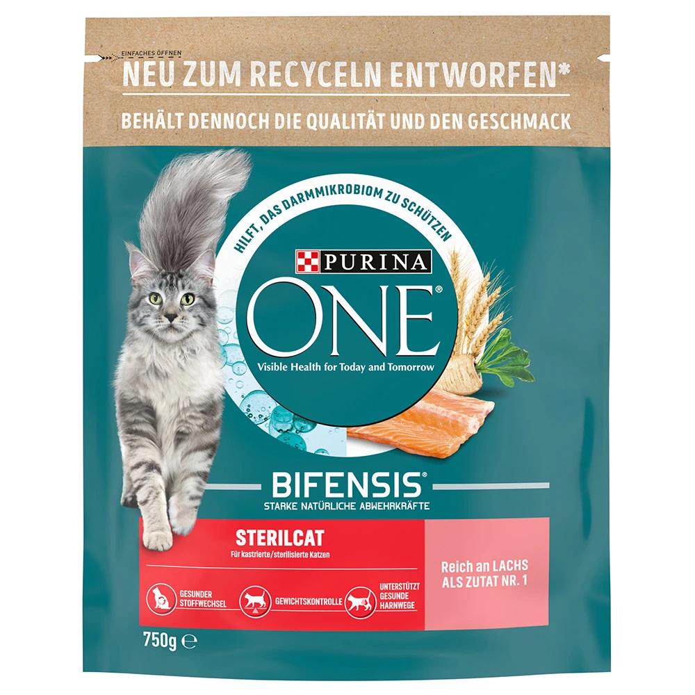 Purina ONE Bifensis Sterilised granule losos - 6 x 750 g