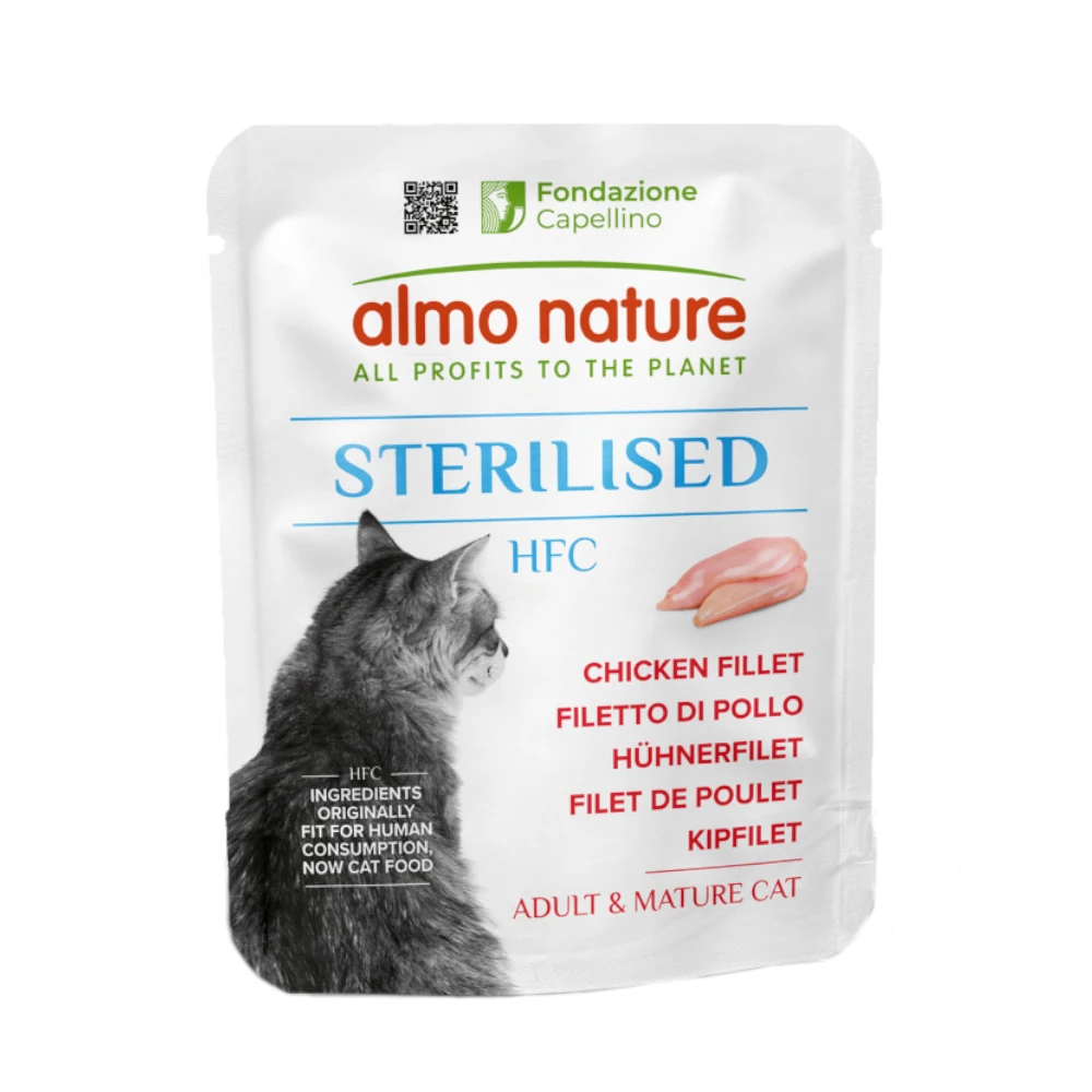 Almo Nature HFC Sterilised 6 x 50 g - kuracie filety