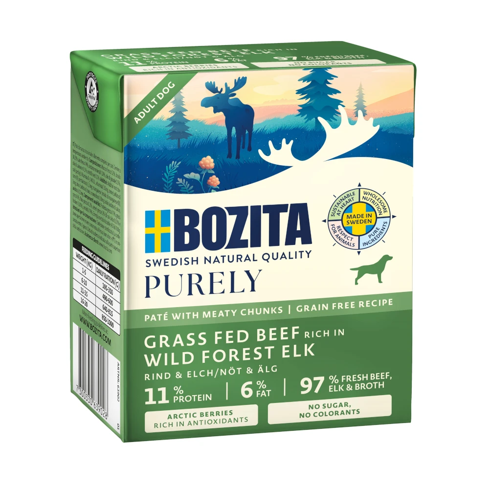 Výhodné balenie Bozita Purely Paté 12 x 370 g - losie