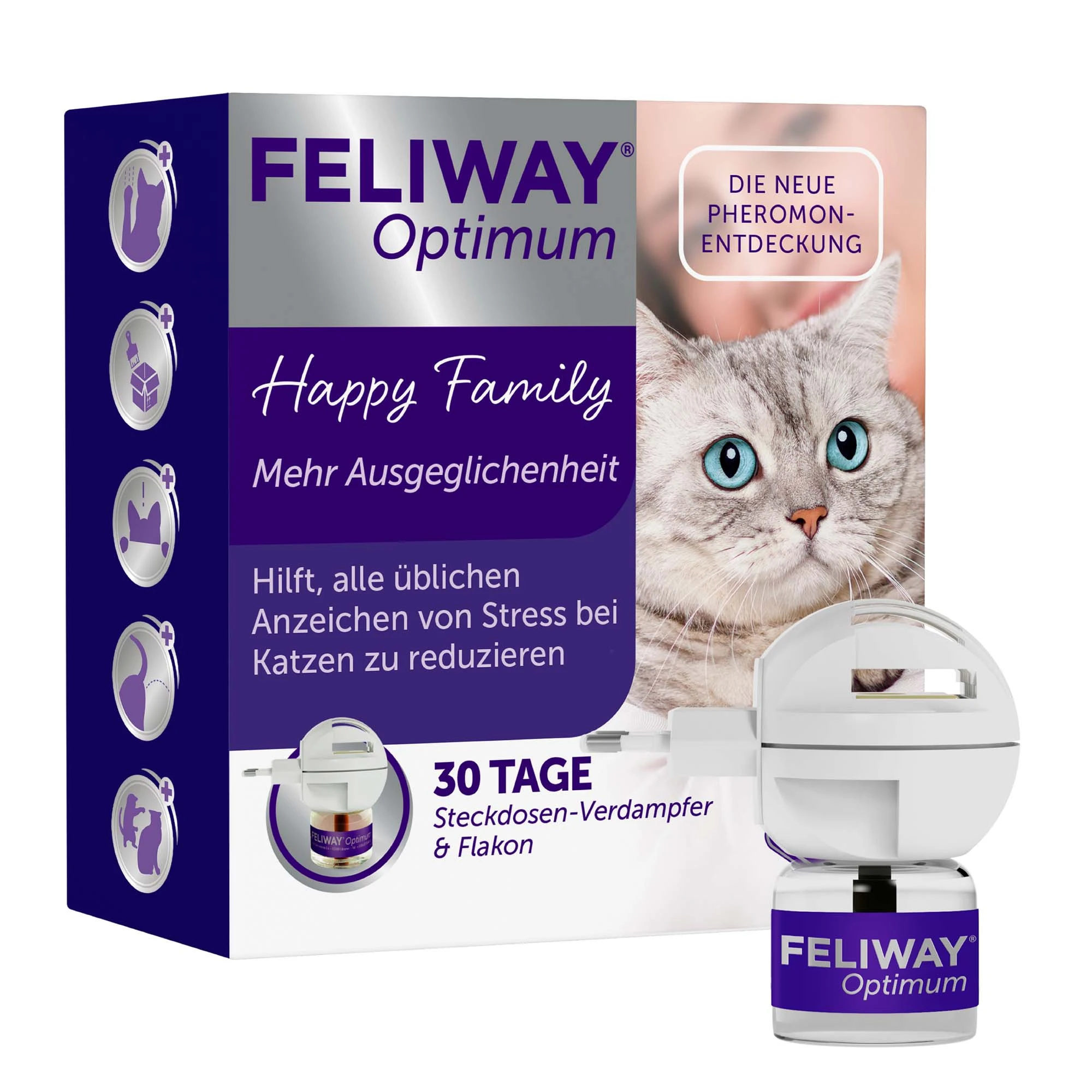FELIWAY Optimum - 30 dní feromónový odparovač štartovacia súprava: odparovač + fľaštička