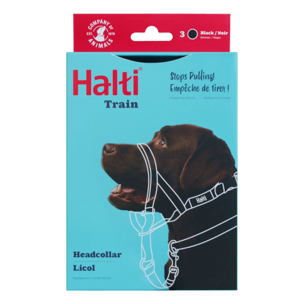 Halti ohlávka pre psov čierna - veľkosť 3: dobermann, labrador, seter
