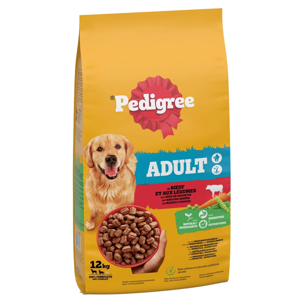 Pedigree Adult s hovädzím a zeleninou - výhodné balenie: 2 x 12 kg
