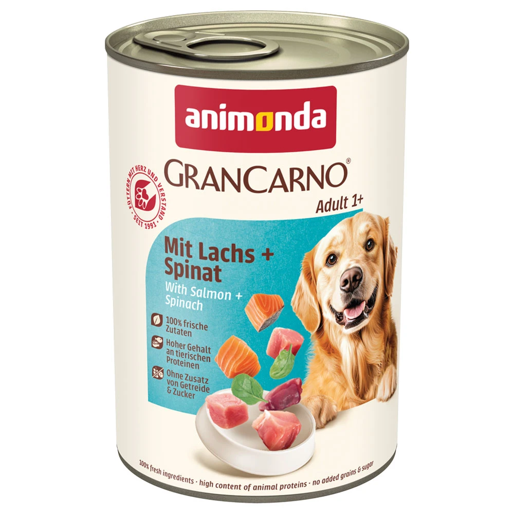 animonda GranCarno Original Adult 6 x 400 g - losos a špenát
