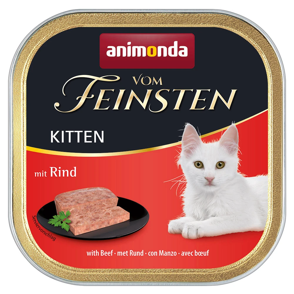 Výhodné balenie animonda vom Feinsten Kitten, 36 x 100 g - hovädzie mäso