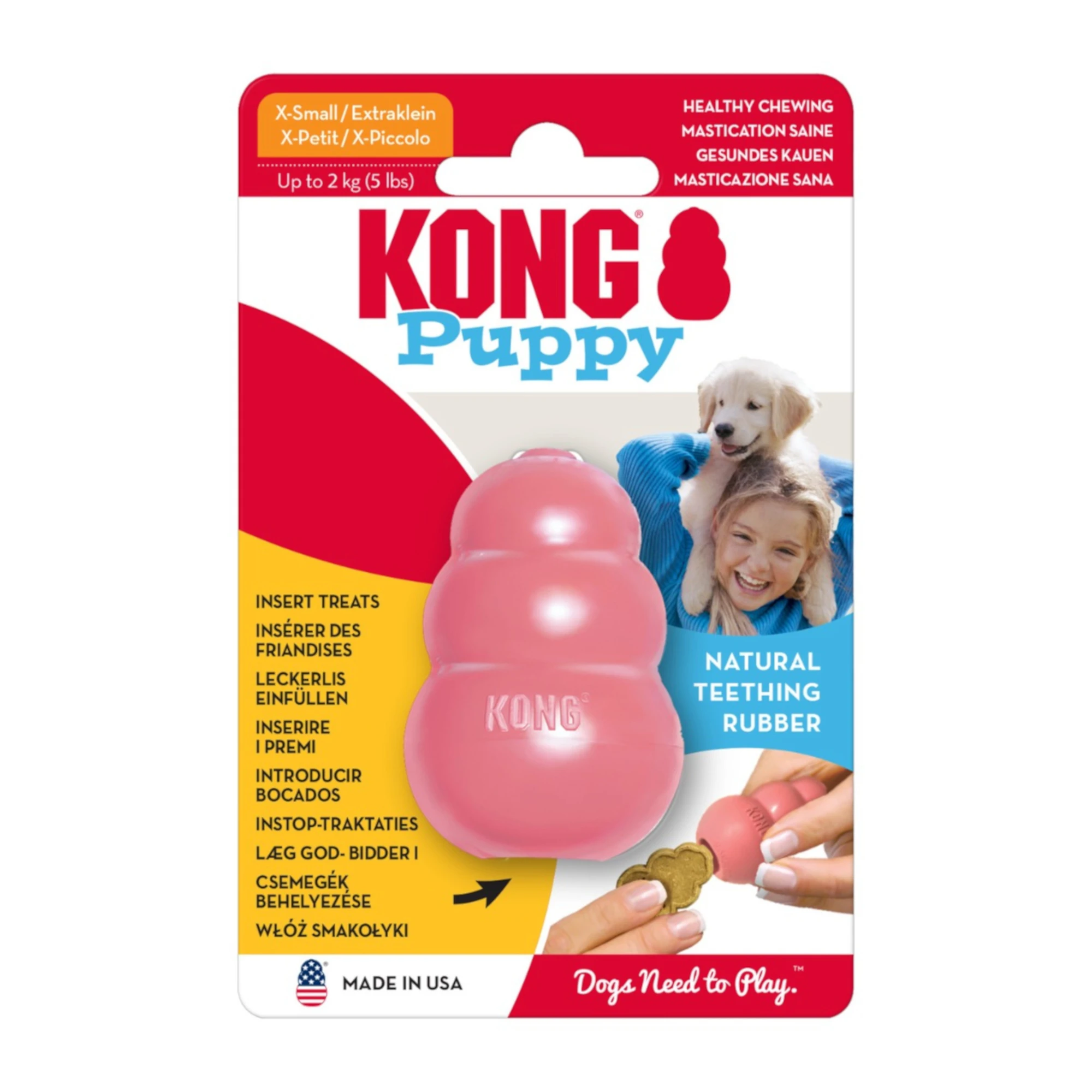 KONG hračka pre šteniatka - XS, ružová