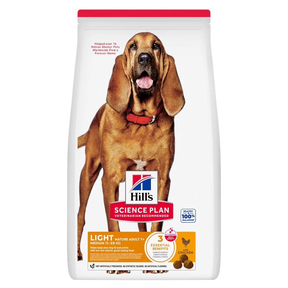 Výhodné balenia Hill's Canine 2 x veľké balenie - Mature Adult Senior Light (2 x 14 kg)