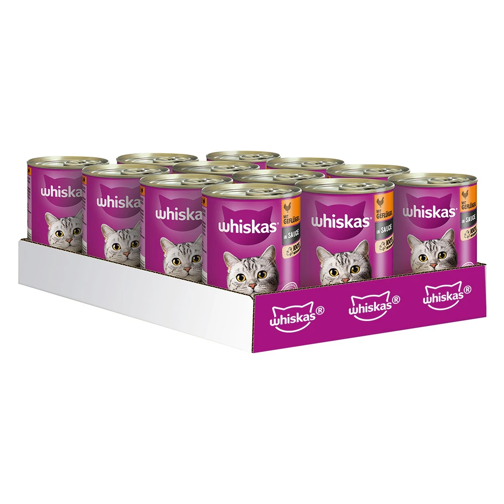 Whiskas 1+ konzervy 24 x 400 g - 1+ hydinové v omáčke