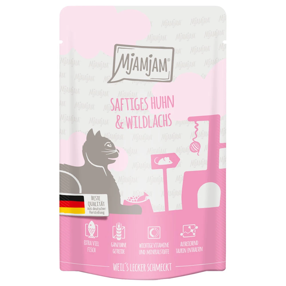 MjAMjAM kapsičky 12 x 125 g - šťavnaté kuracie a divoký losos