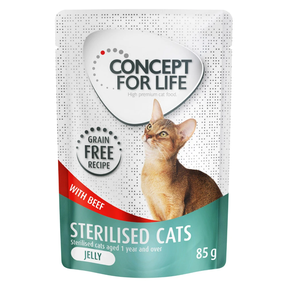 Concept for Life Sterilised Cats králičie bez obilnín – v želé - 48 x 85 g