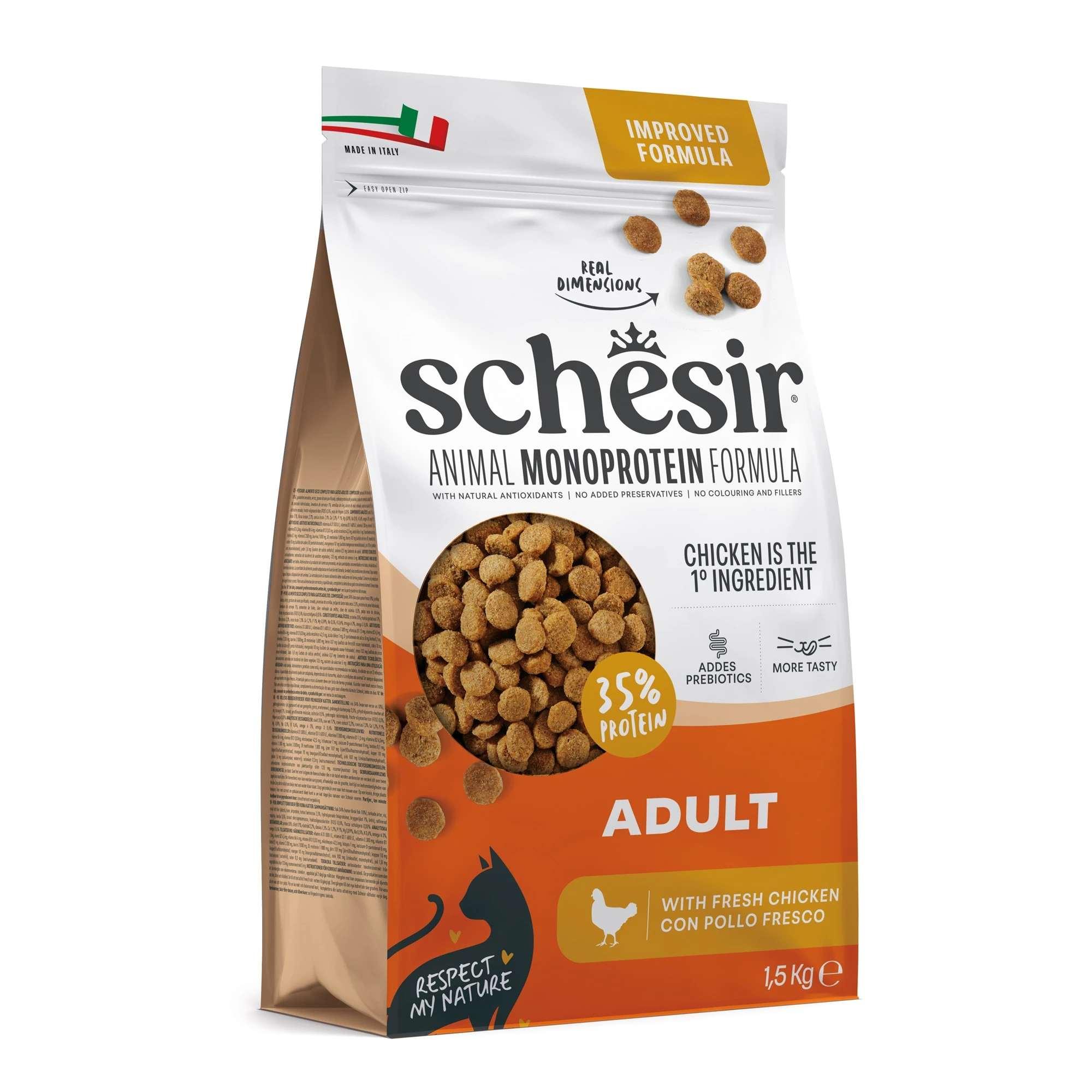 Schesir Adult Monoprotein s kuracím - 1,5 kg