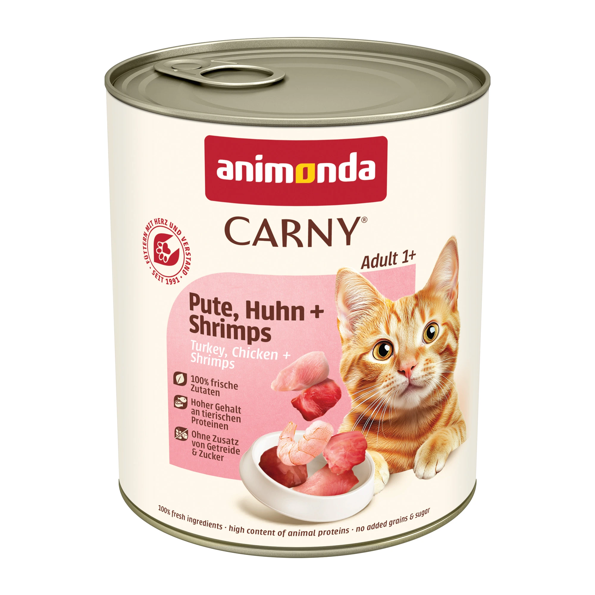 animonda Carny Adult 6 x 800 g - morčacie, kuracie a krevety