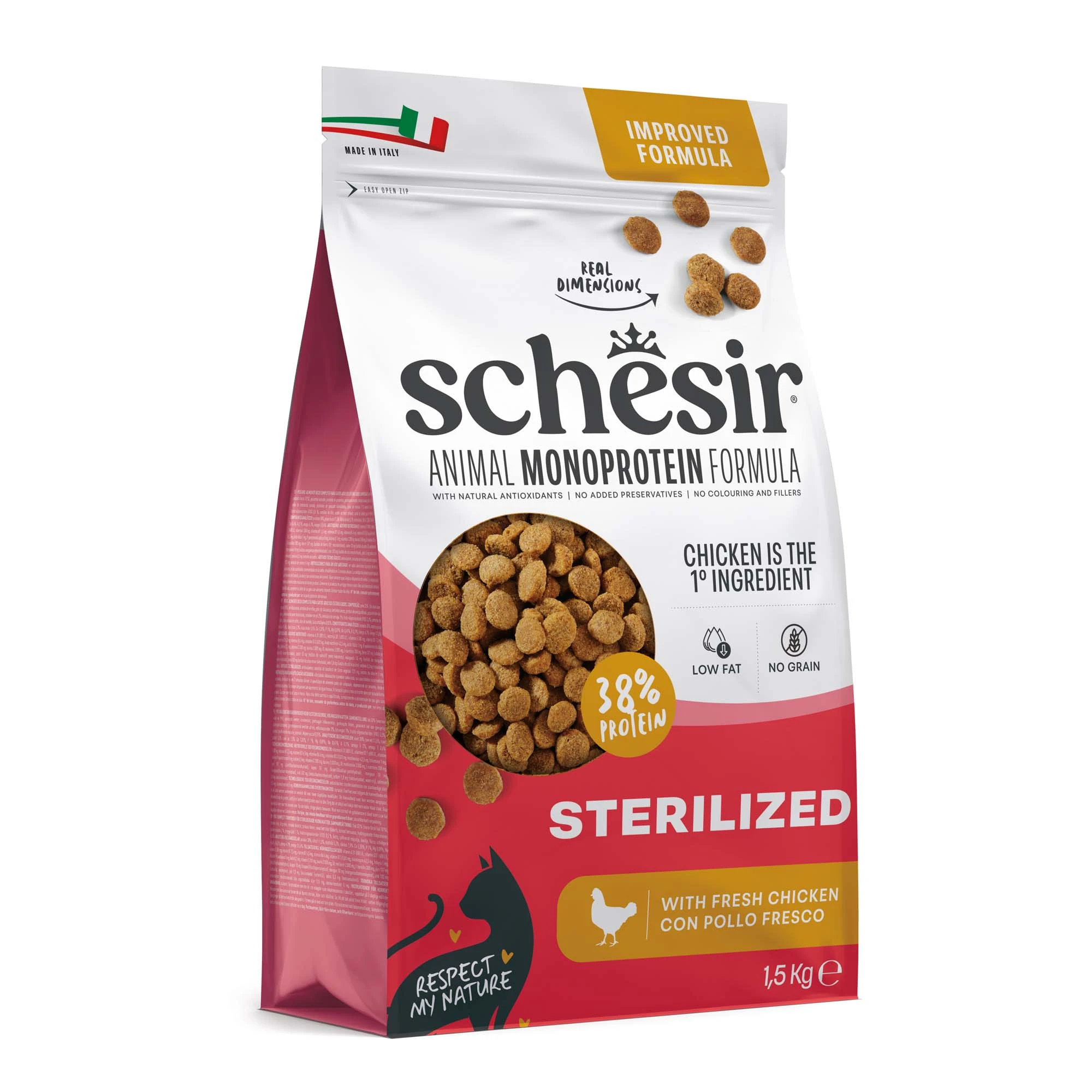 Schesir Sterilised & Light kuracie - 1,5 kg