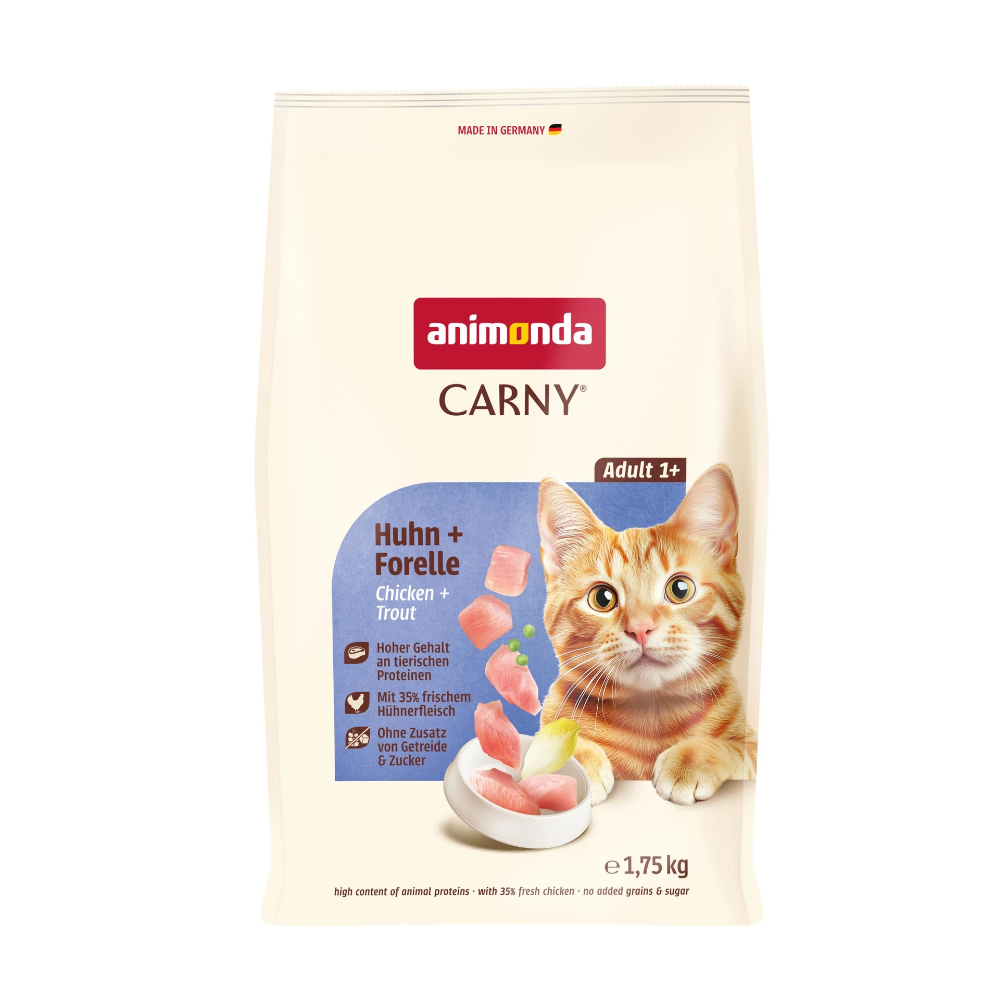 animonda Carny Adult kuracie + pstruh - výhodné balenie: 3 x 1,75 kg