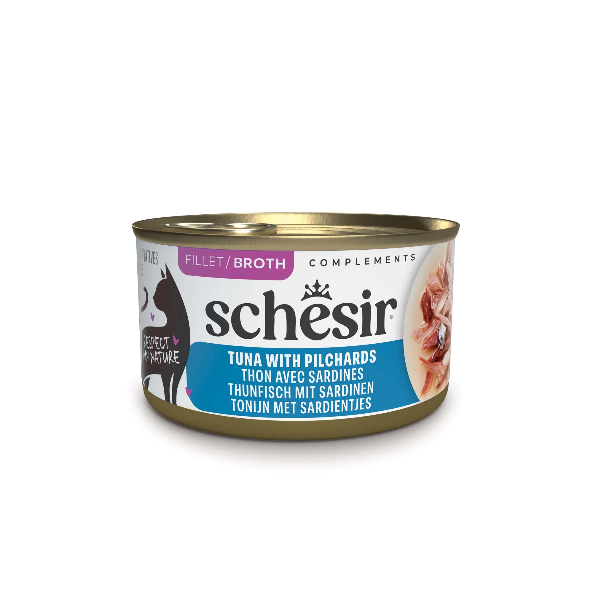 Schesir Complements vo vývare 12 x 70 g - tuniak so sardinkami