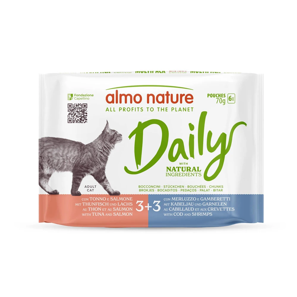 Výhodné balenie Almo Nature Daily Menu 12 x 70 g - Mix IV (2 druhy)