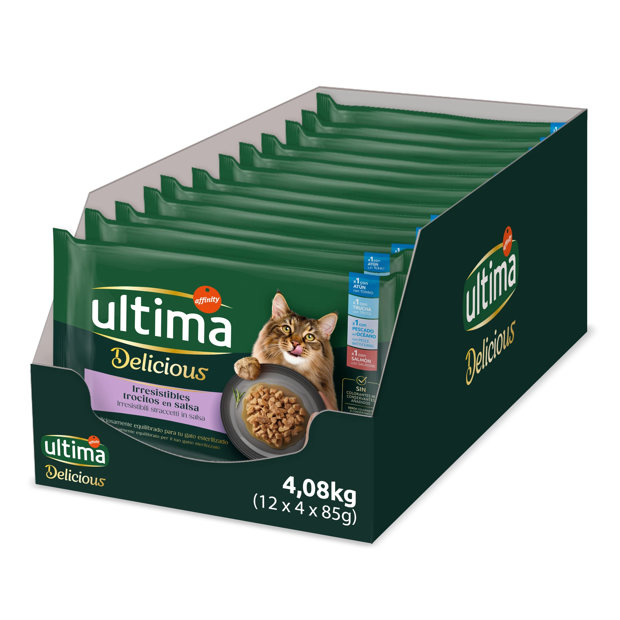Ultima Delicious Adult Sterilized 48 x 85 g - rybí výber