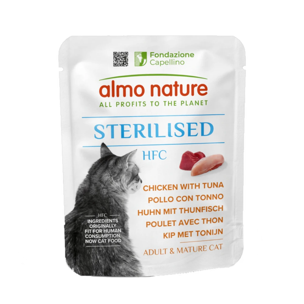 Almo Nature HFC Sterilised 6 x 50 g - kuracie s tuniakom