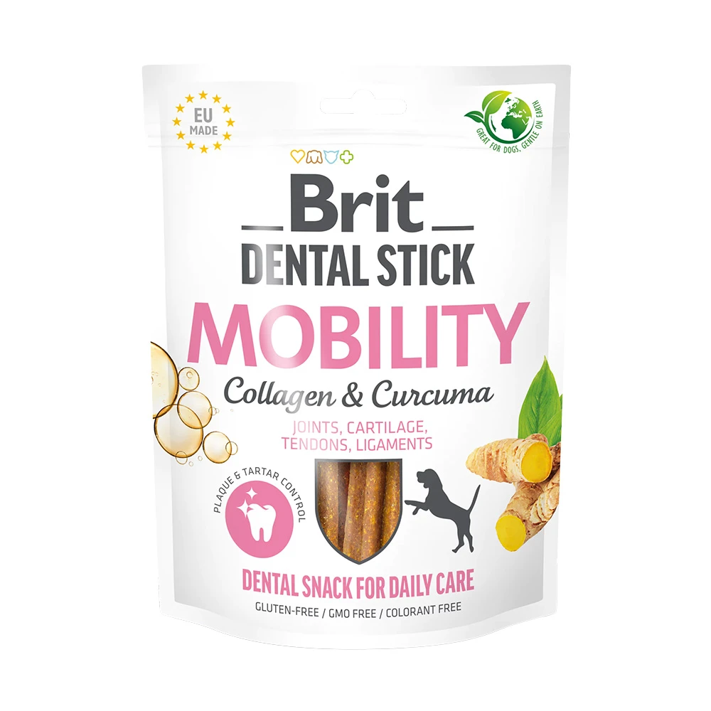 Brit Dental Stick Mobility s kurkumou a kolagénom - 251 g (7 kusov)