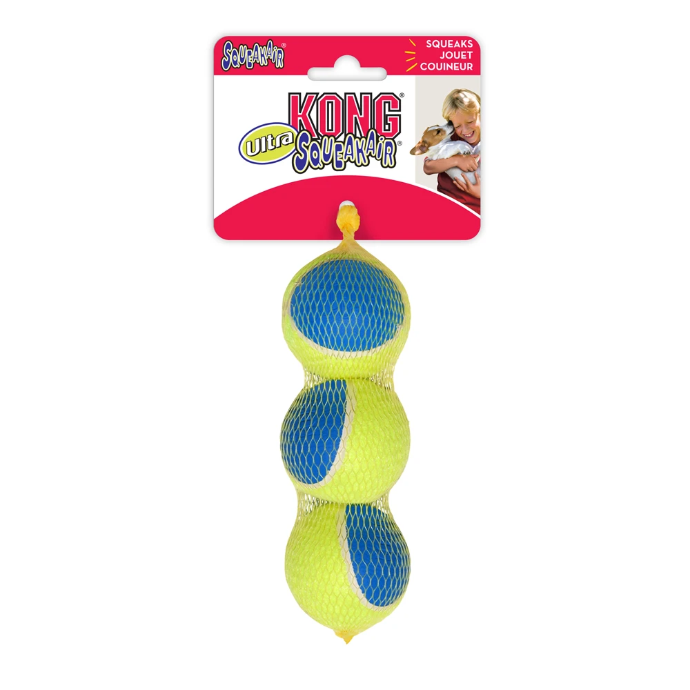 KONG Ultra SqueakAir lopta - 3 ks
