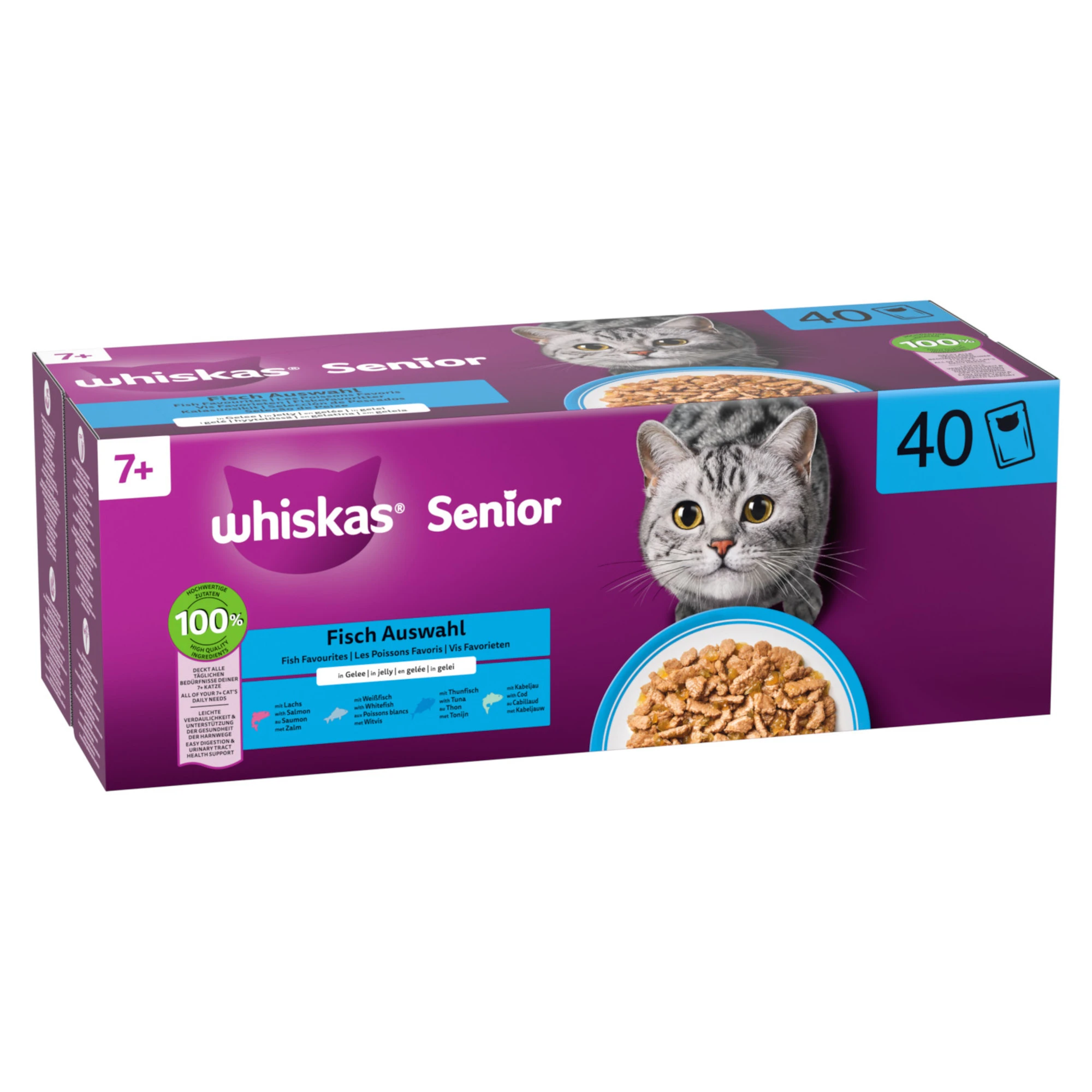 Whiskas 7+ Senior kapsičky 40 x 85 g - ryby v želé (4 varianty)