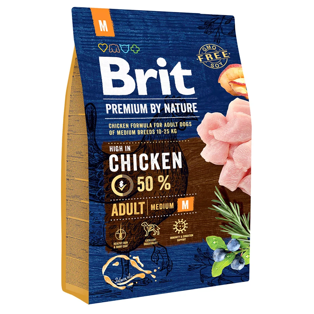 Brit Premium by Nature Adult Medium Breed kuracie - 3 kg