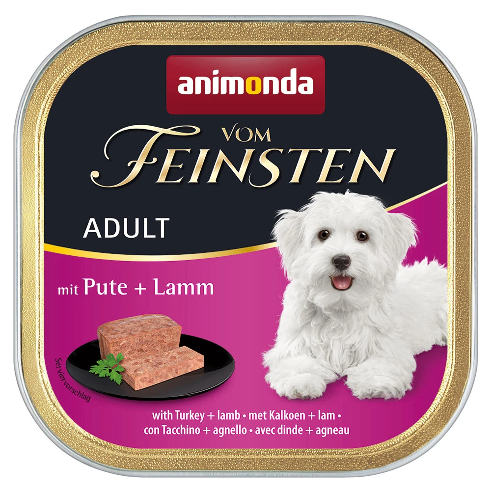 Výhodné balenie animonda vom Feinsten 48 x 150 g - Adult bez obilnín: morčacie a jahňacie