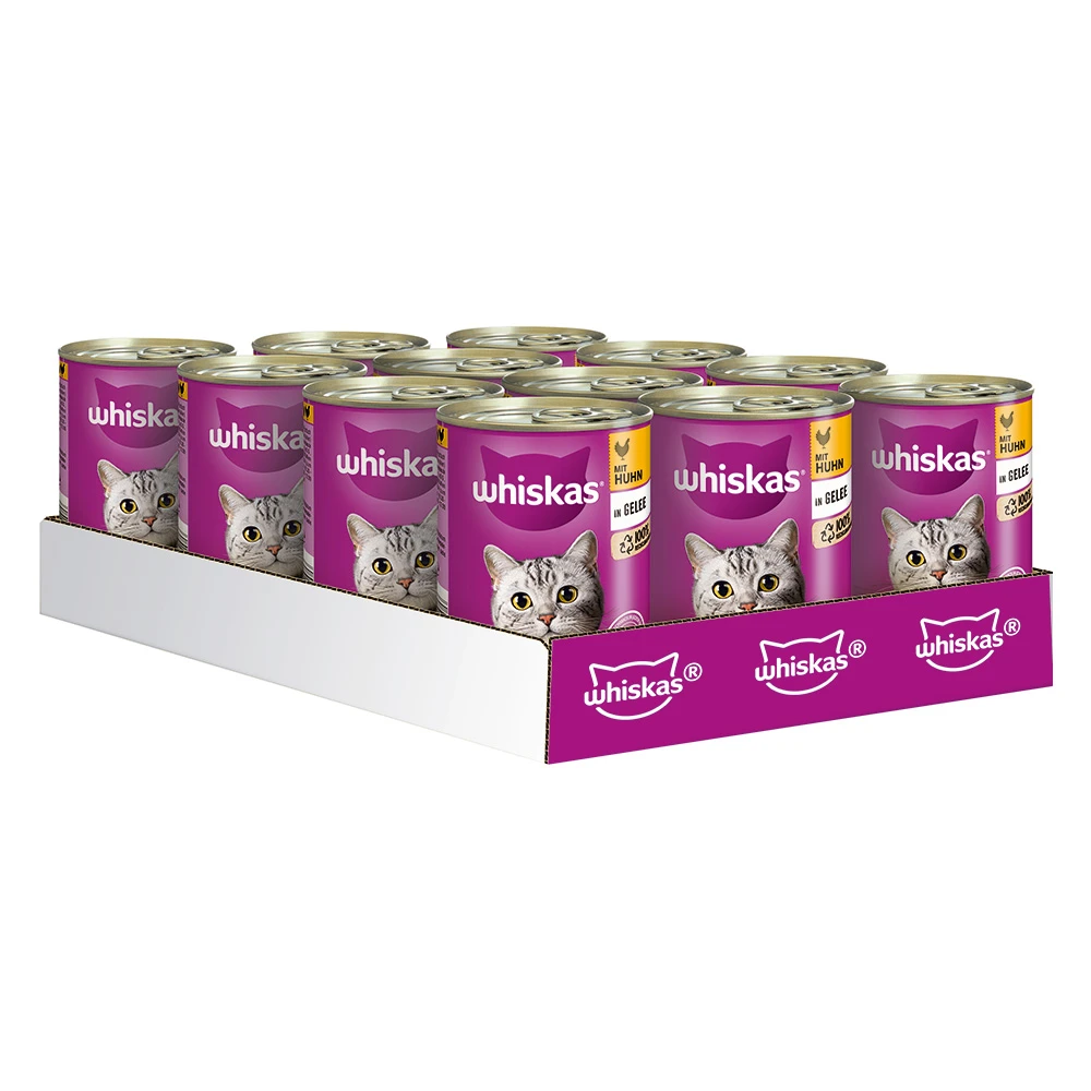 Whiskas 1+ konzervy 24 x 400 g - 1+ kuracie v želé