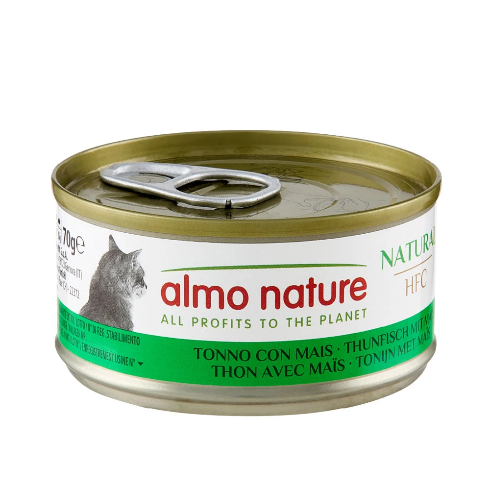 Almo Nature HFC Natural 6 x 70 g - tuniak s kukuricou