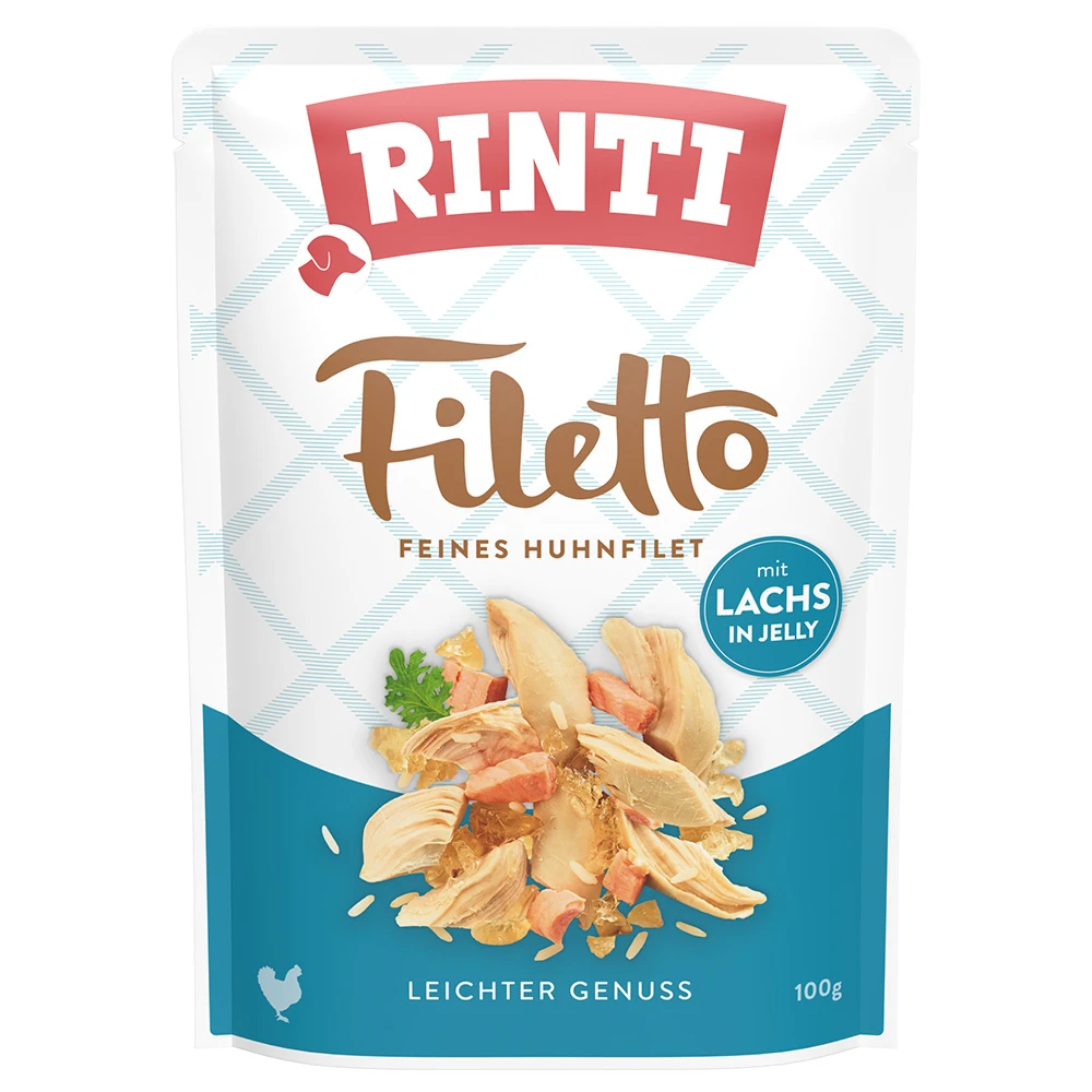 Výhodné balenie RINTI Filetto kapsičky v želé 48 x 100 g - kuracie s lososom