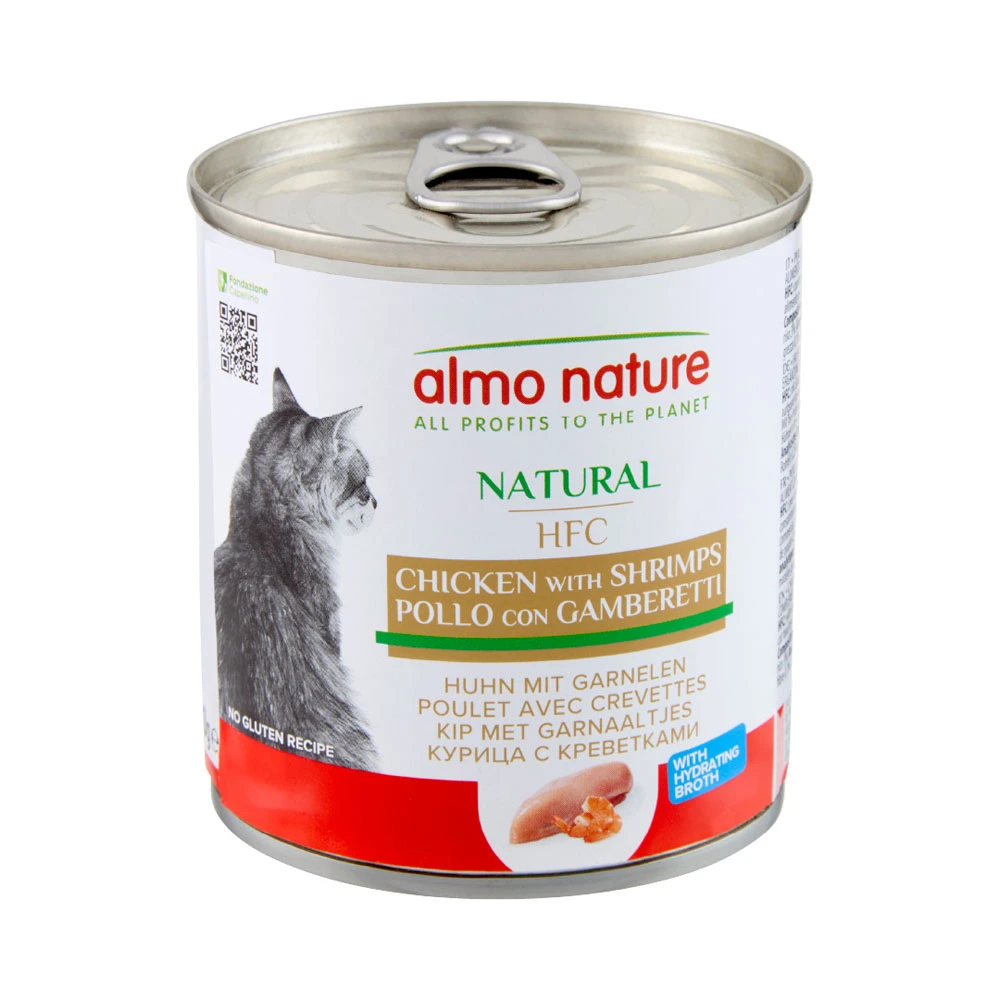 Výhodné balenie Almo Nature HFC Natural 12 x 280 g - kuracie a krevety