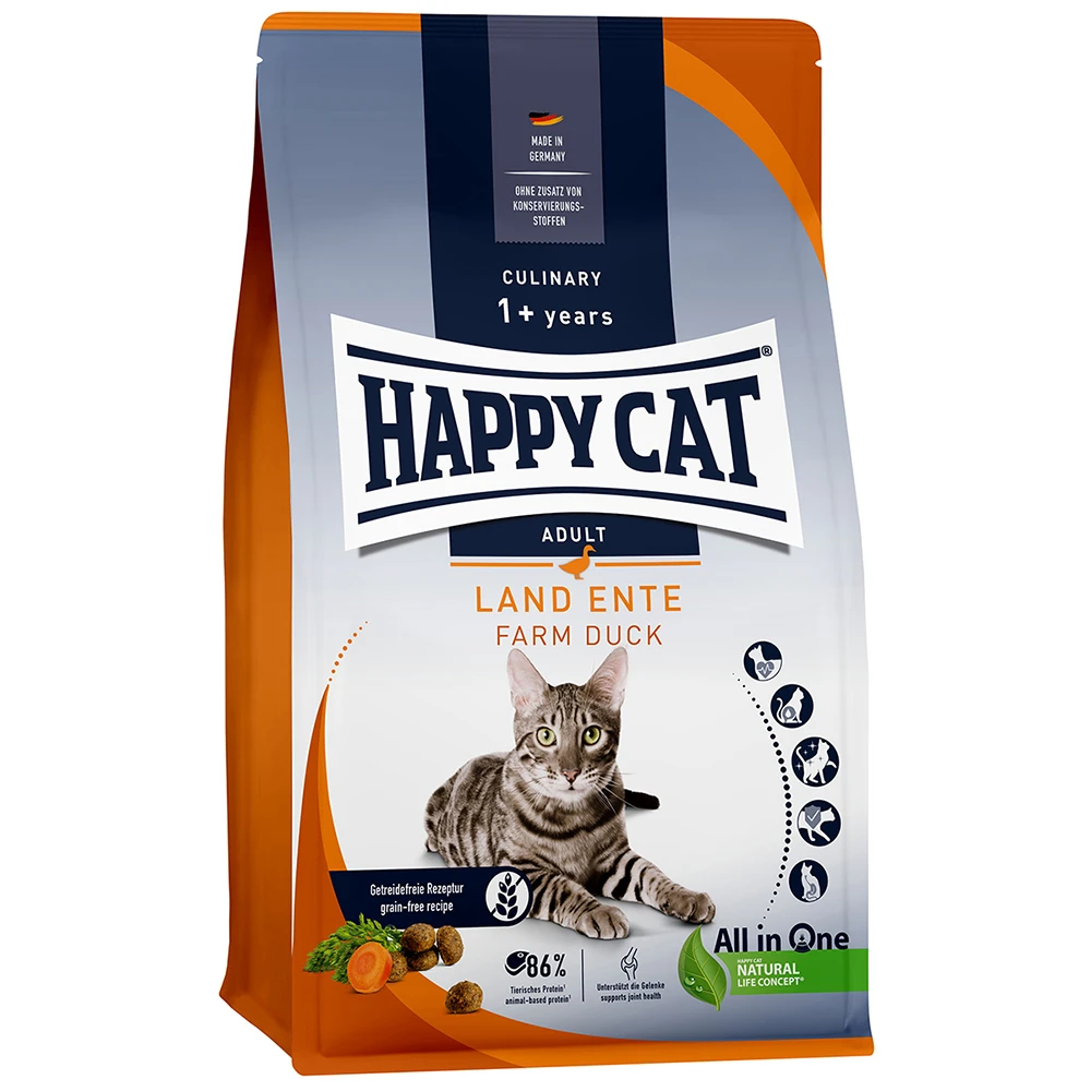 Happy Cat Culinary Adult Land Duck  - Ekonomické balenie: 2 x 1,3 kg