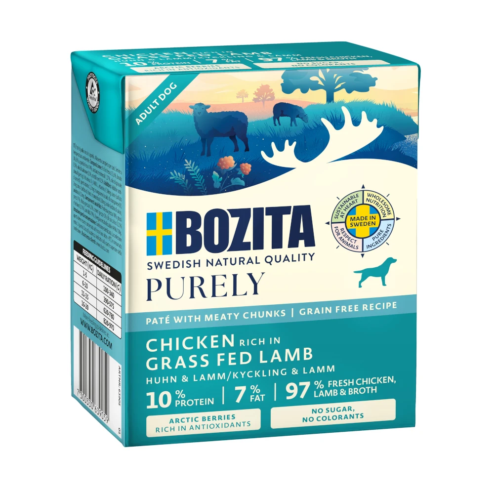 Výhodné balenie Bozita Purely Paté 24 x 370 g - jahňacie