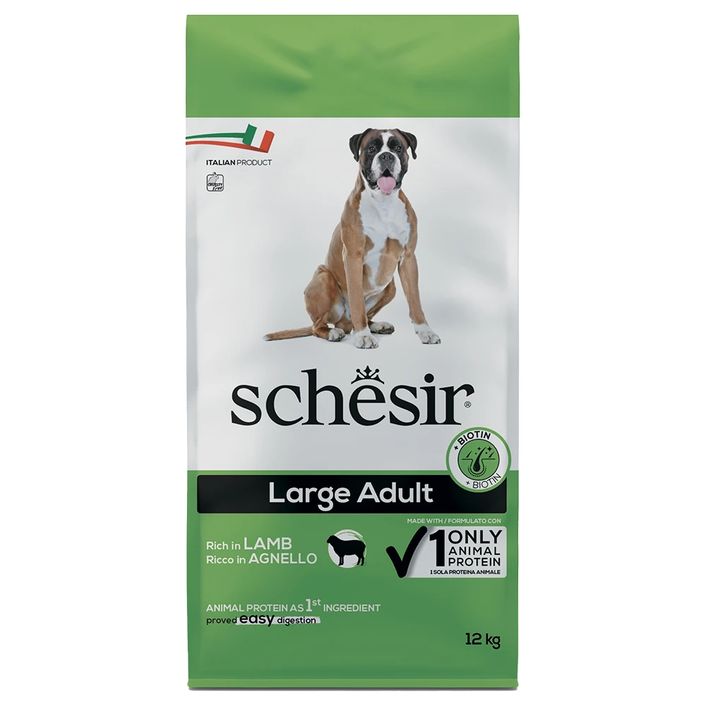 Schesir Dog Large Adult s jahňacím - výhodné balenie: 2 × 12 kg