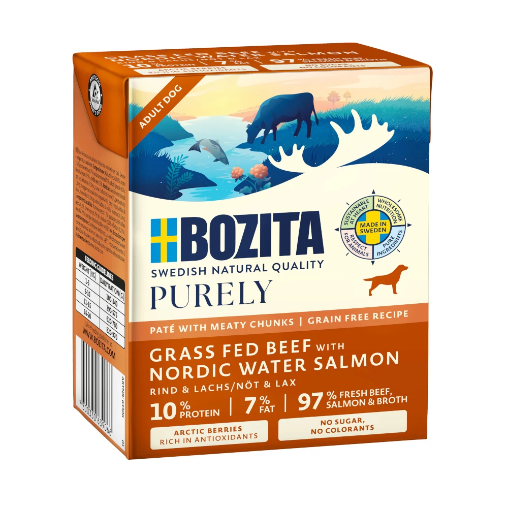 Výhodné balenie Bozita Purely Paté 24 x 370 g - losos
