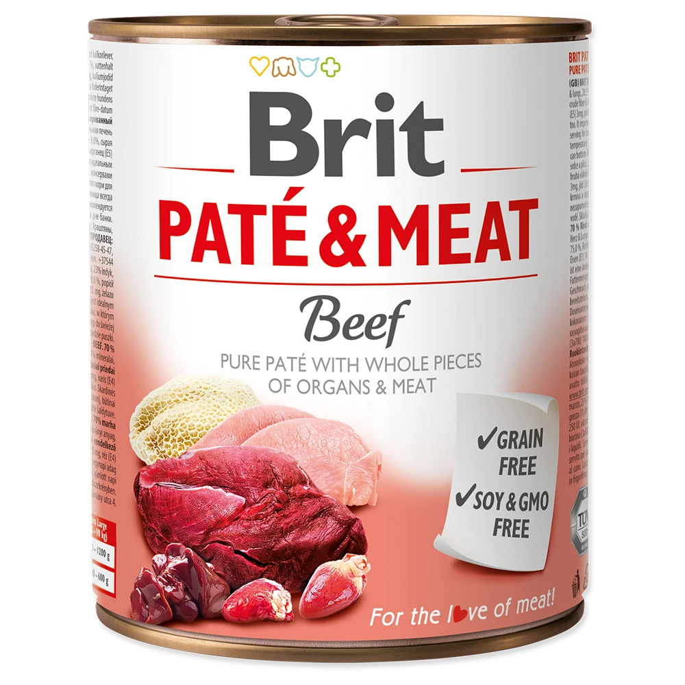 Brit Paté & Meat Adult 6 x 800 g - hovädzie