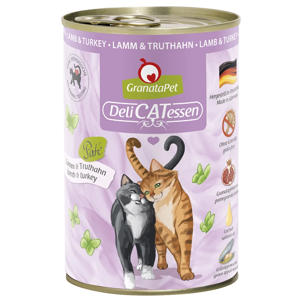 GranataPet DeliCatessen 6 x 400 g - Jahňacie & morčacie