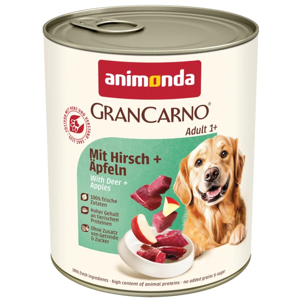 Výhodné balenie animonda GranCarno Original 24 x 800 g - jelenie s jablkami
