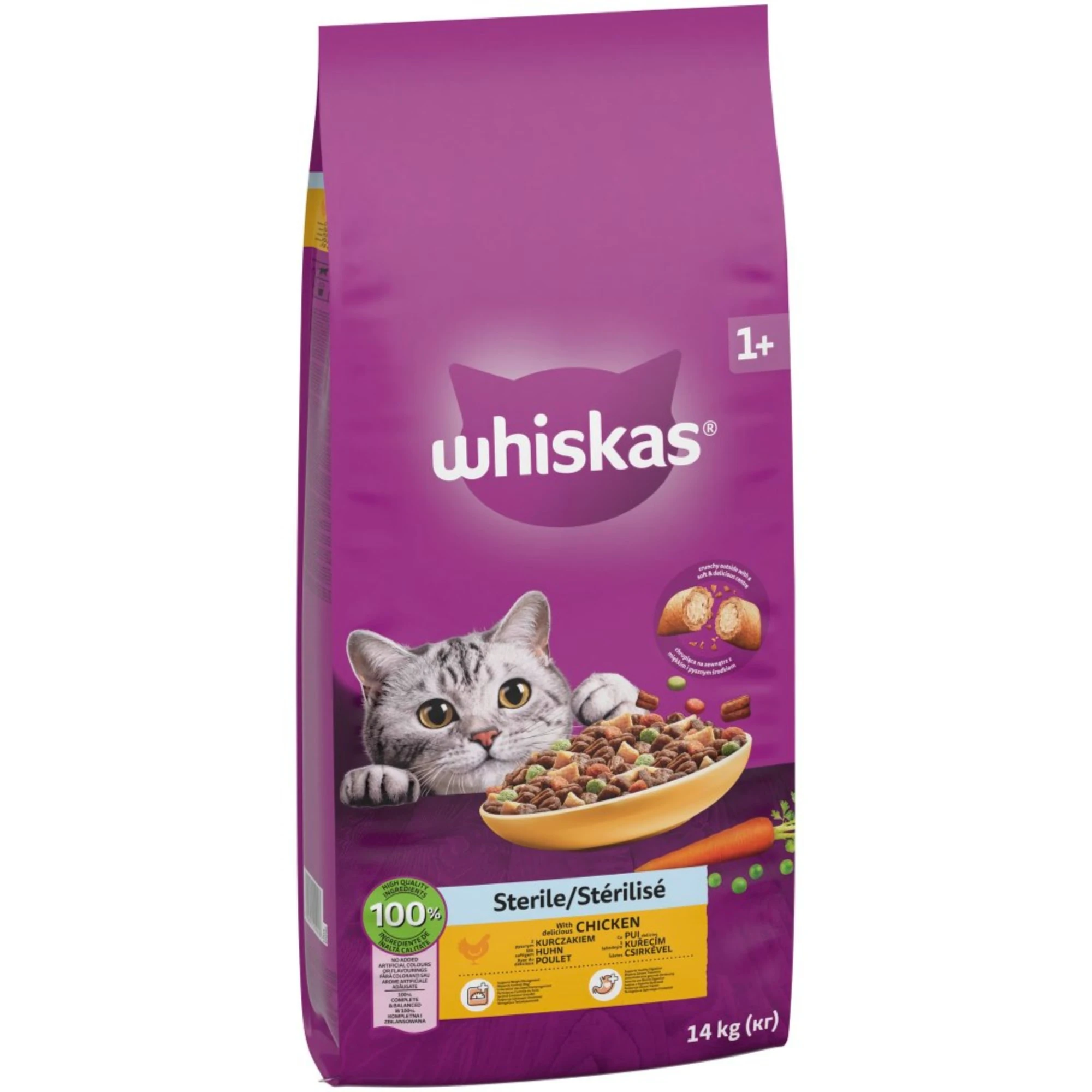 Whiskas 1+ Sterile kuracie - 14 kg