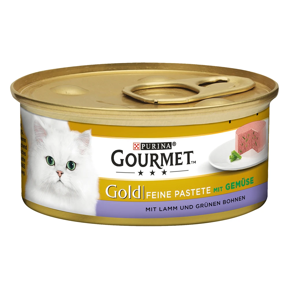 Gourmet Gold konzervy paštéta 12 x 85 g - jahňacie, zelené fazuľky