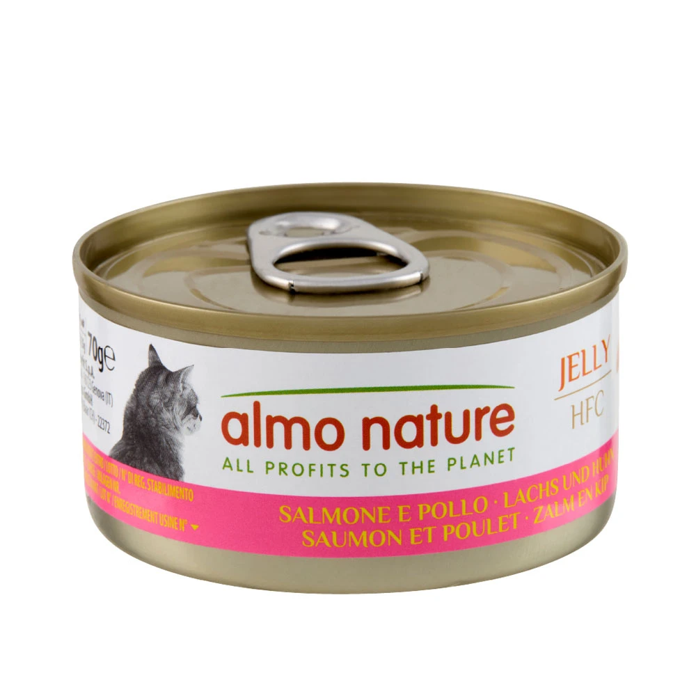 Almo Nature HFC Natural 6 x 70 g - losos s kuracím v želé