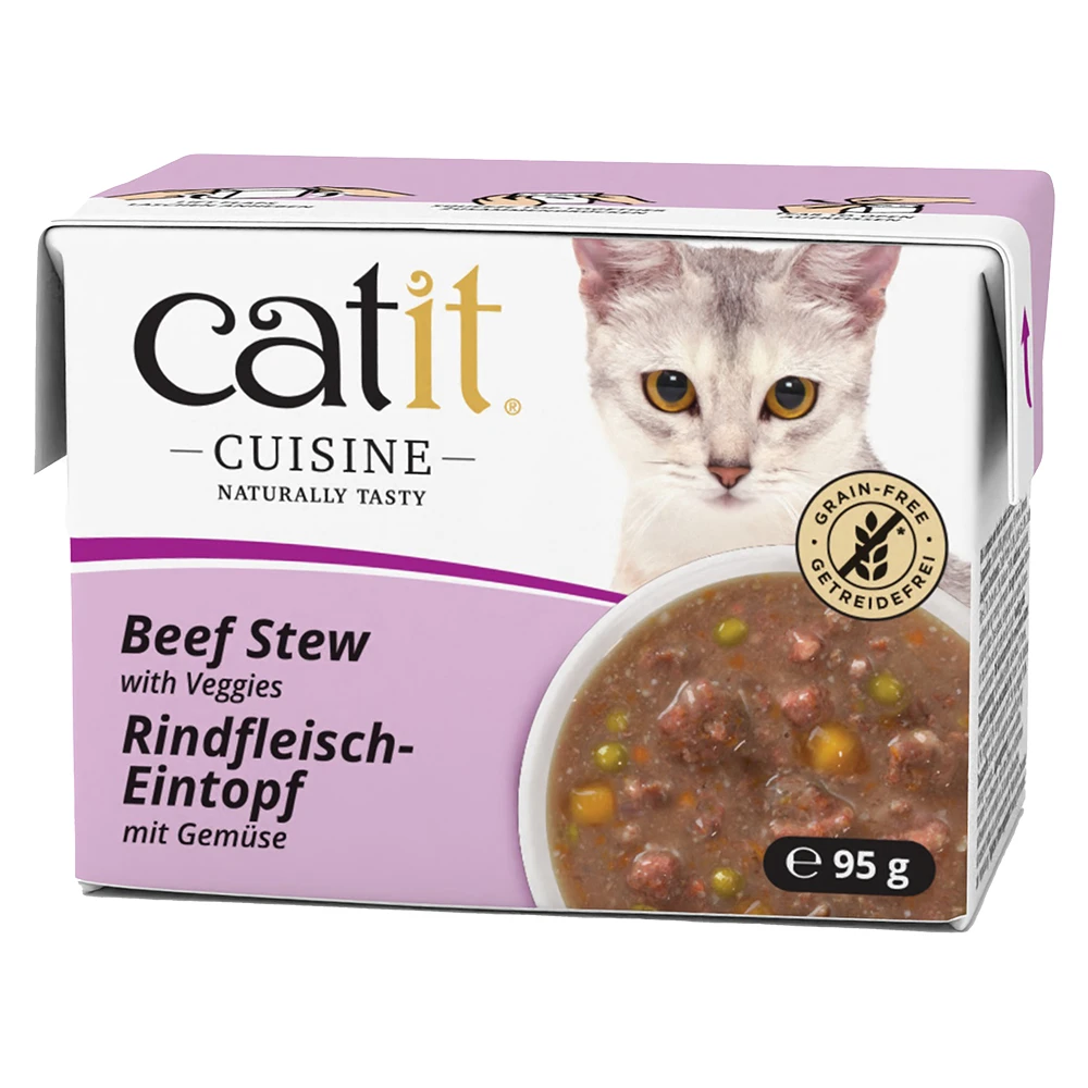 Výhodné balenie Catit Cuisine Stew 24 x 95 g - hovädzie so zeleninou