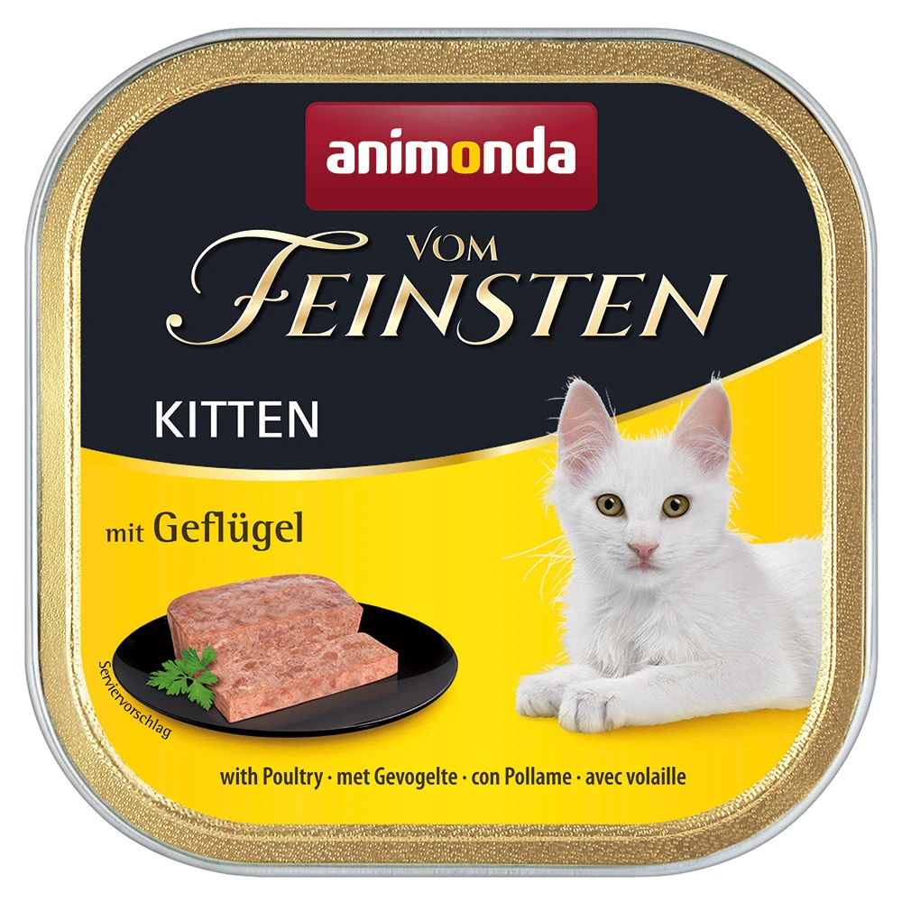 Výhodné balenie animonda vom Feinsten Kitten, 36 x 100 g - hydinové mäso